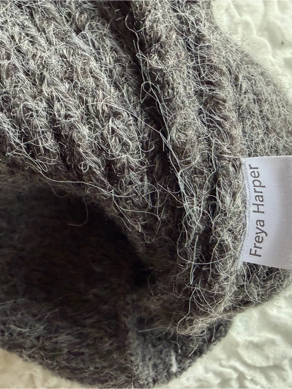 Freya Harper London Lush Multifunctional Scarf Dark Gray Standard Size 79”